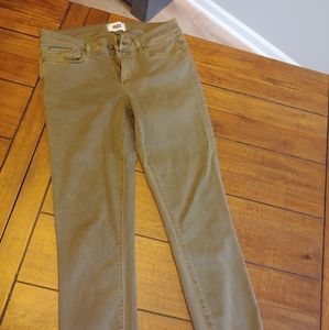 PAIGE Olive Skinny Jeans!